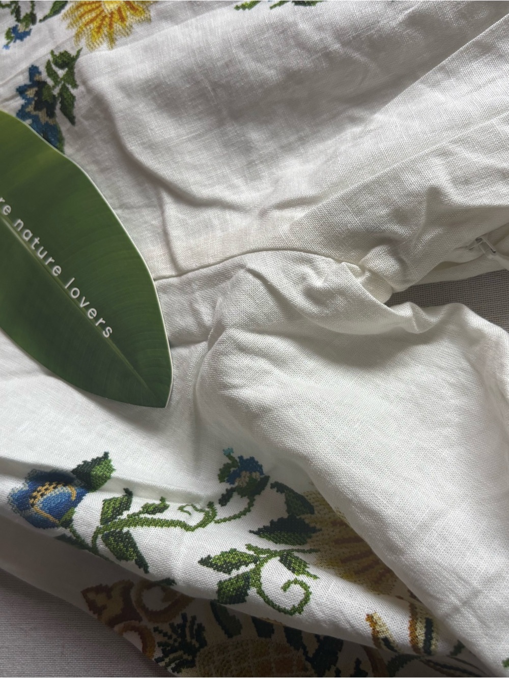 NWT Farm Rio Emily Floral Tapestry Off White Linen Blend Maxi Dress S - Picture 10 of 10
